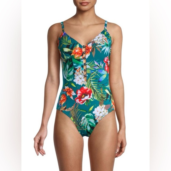 NWT $162 MAGICSUIT Serenity Stella ​Floral One-Piece Swimsuit Size 12 - Picture 1 of 8